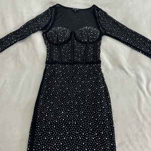 bedazzled black dress